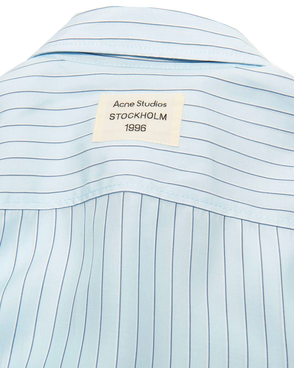 Relaxed Striped Button-Up Shirt Blue