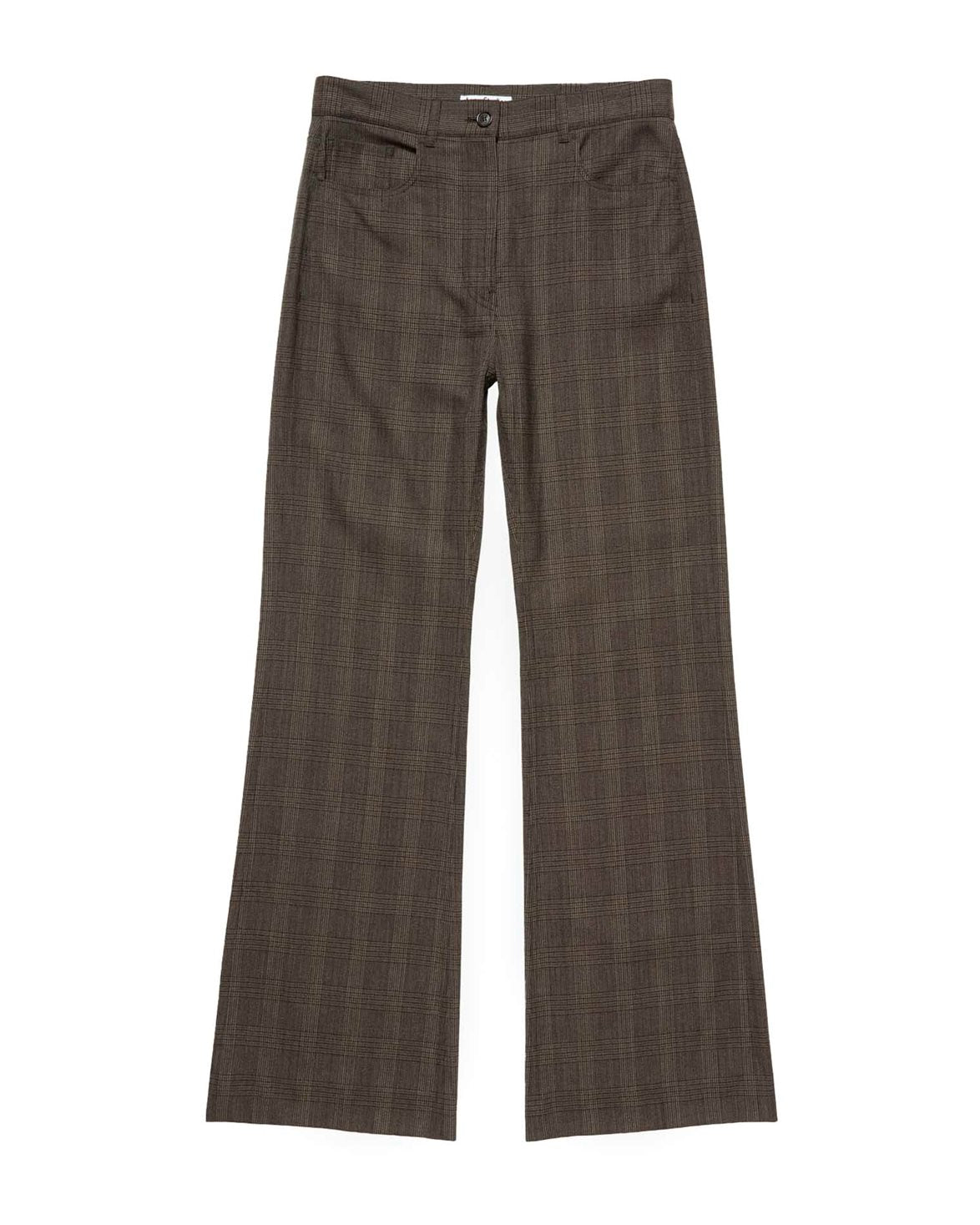 Wool Suit Trousers Brown/Black