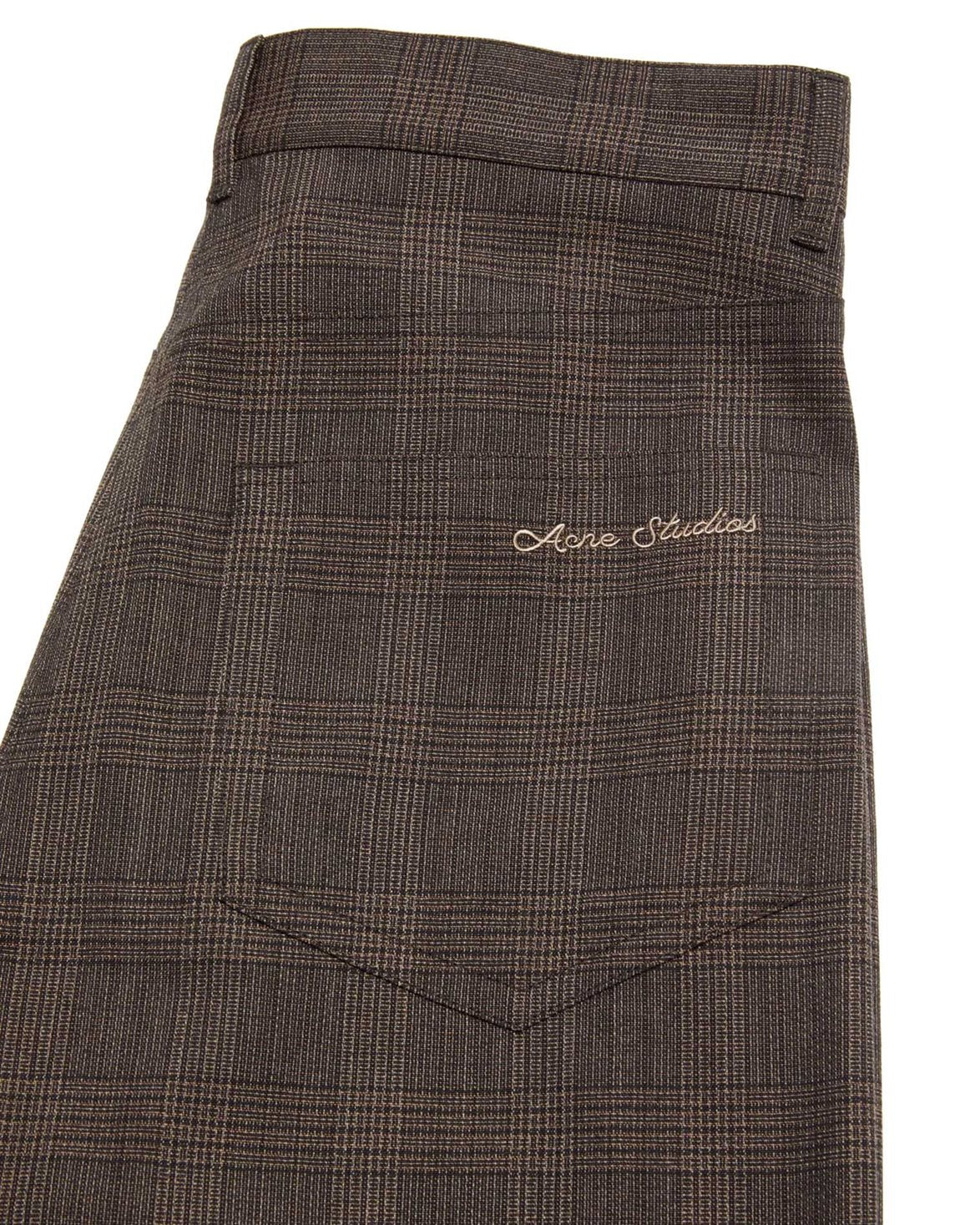 Wool Suit Trousers Brown/Black