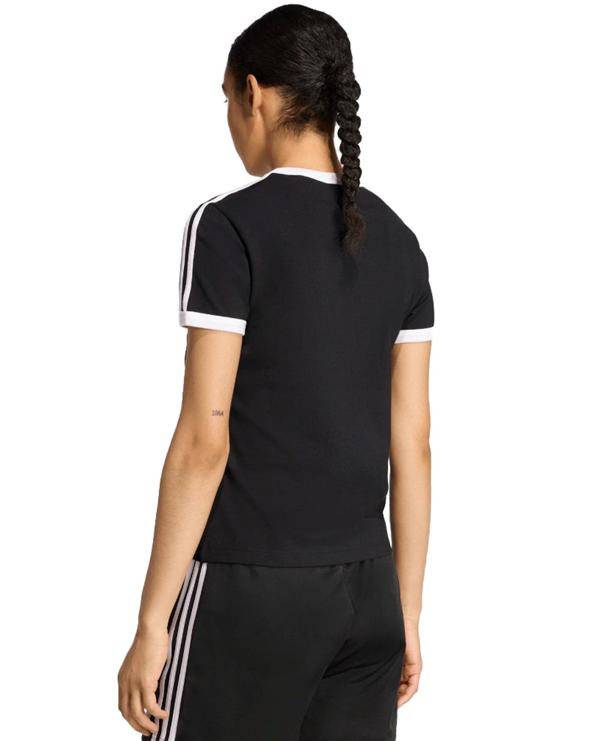 3-Stripes Slim T-Shirt Black/White