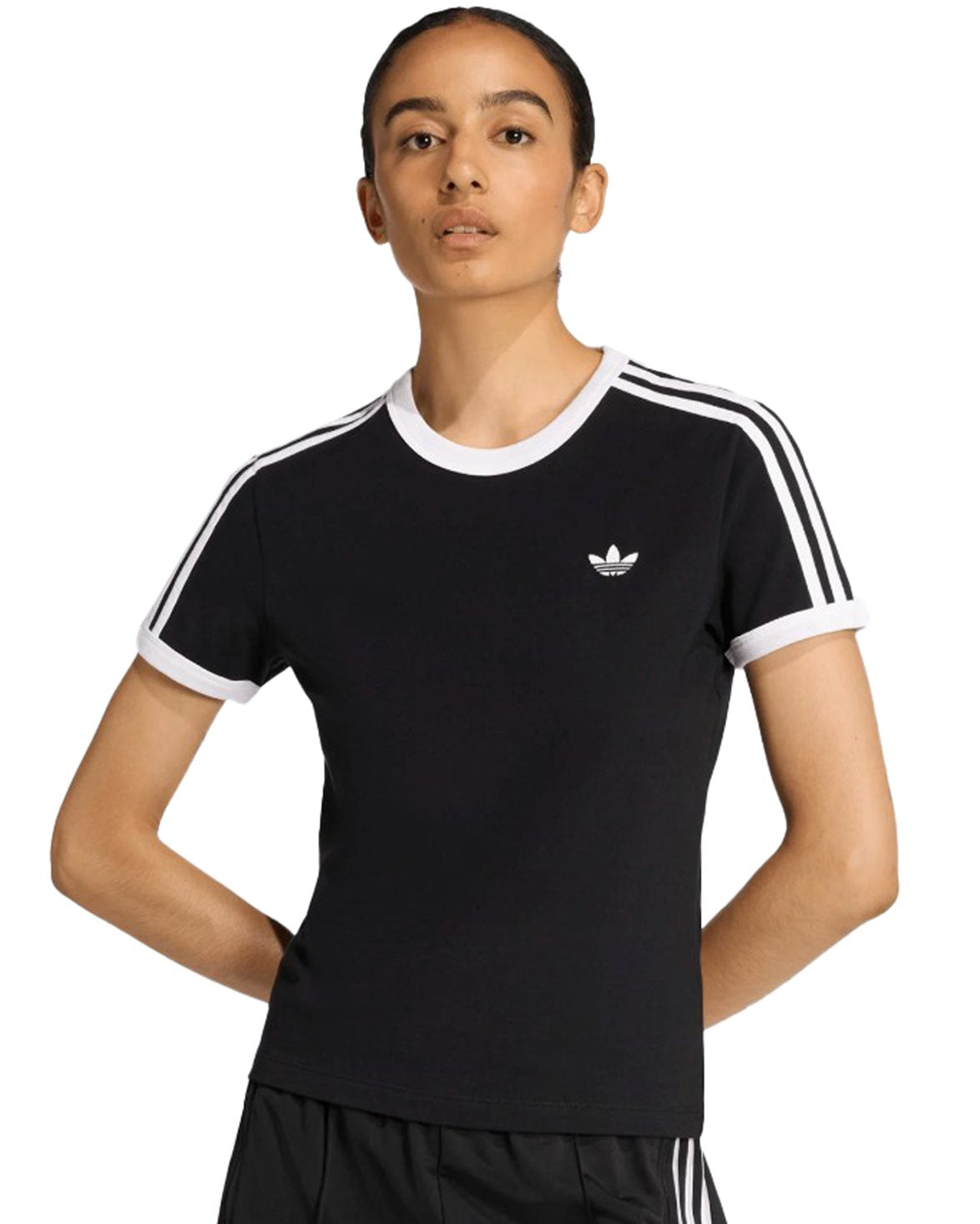 3-Stripes Slim T-Shirt Black/White