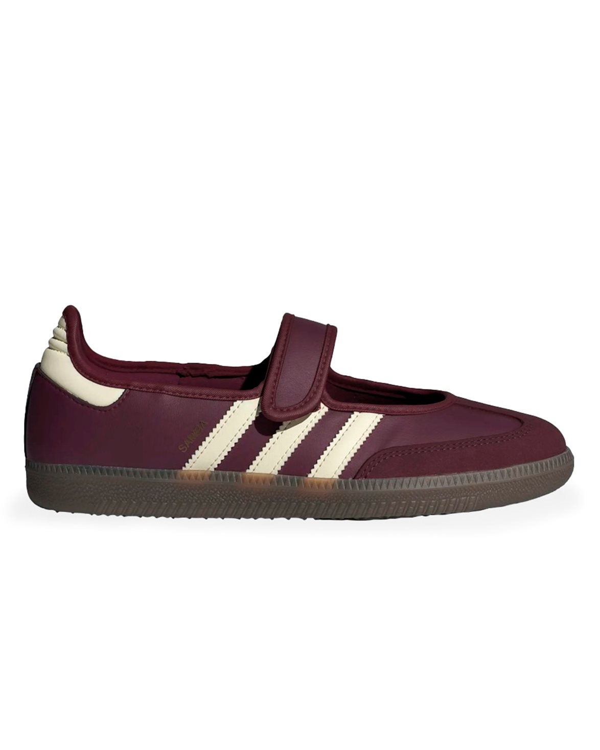 Samba Jane Shoes W Maroon/Cream White/Gold Metallic
