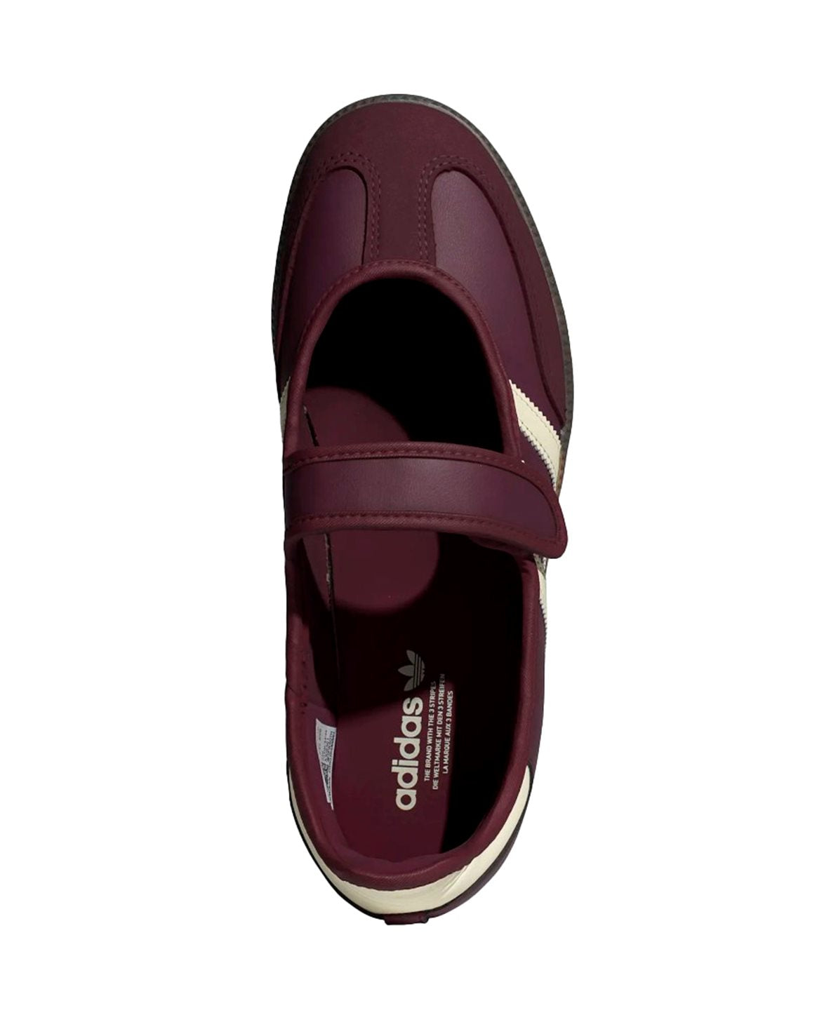 Samba Jane Shoes W Maroon/Cream White/Gold Metallic