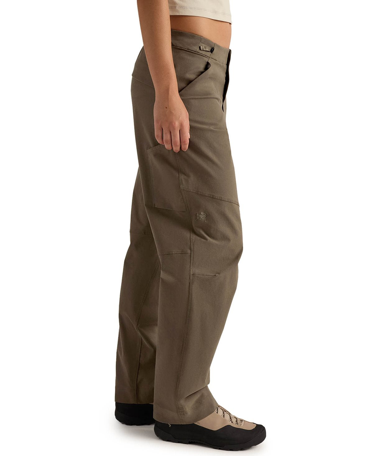 Clarkia Cotton Pant W Wide Leg Mongoose