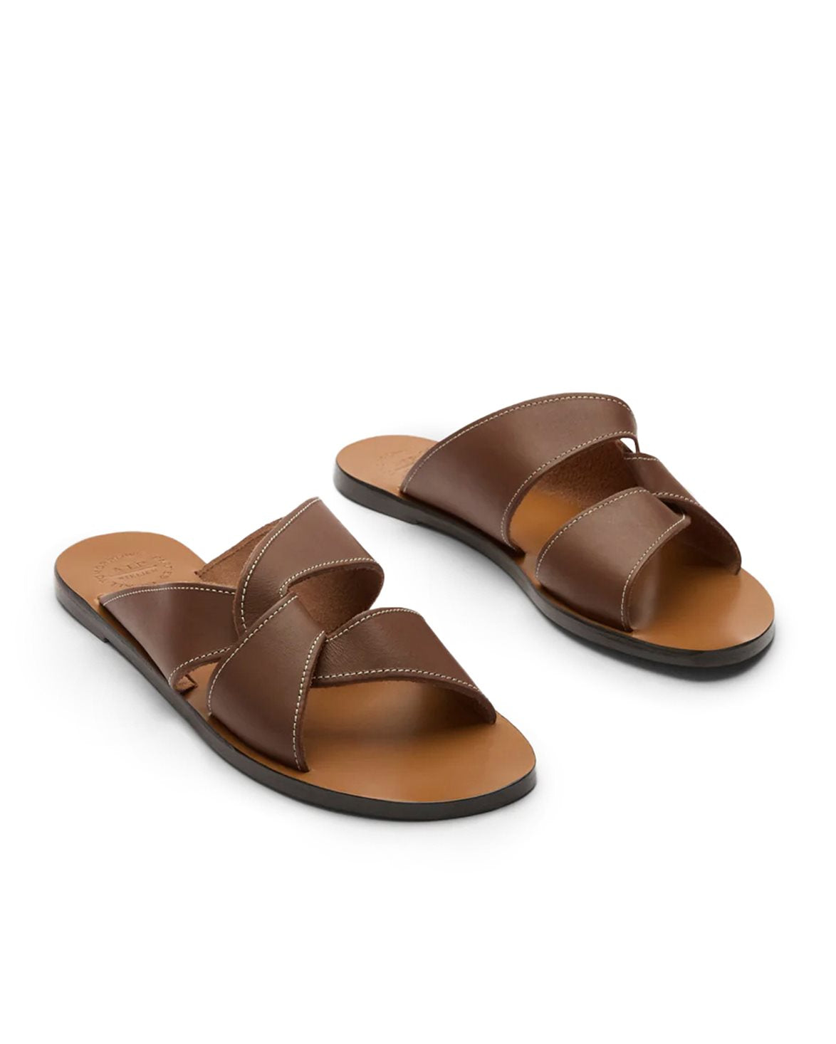 Allai Flat Sandals Cannella/Contrast Stitch