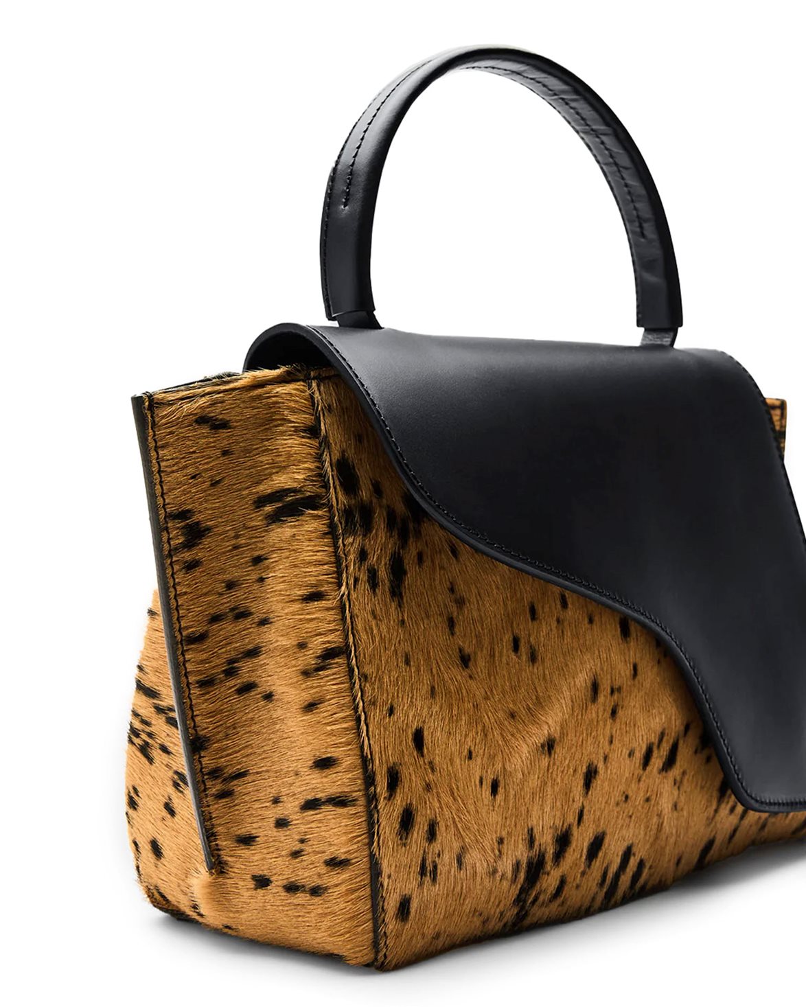 Arezzo Handbag Cannella/Black Printed Mini Cow/Vacchetta