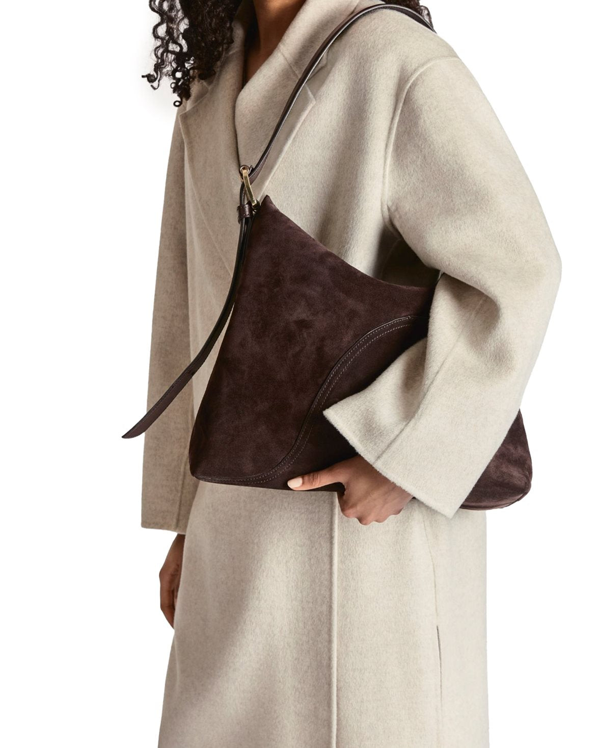 Bassano Tote Bag Walnut Suede