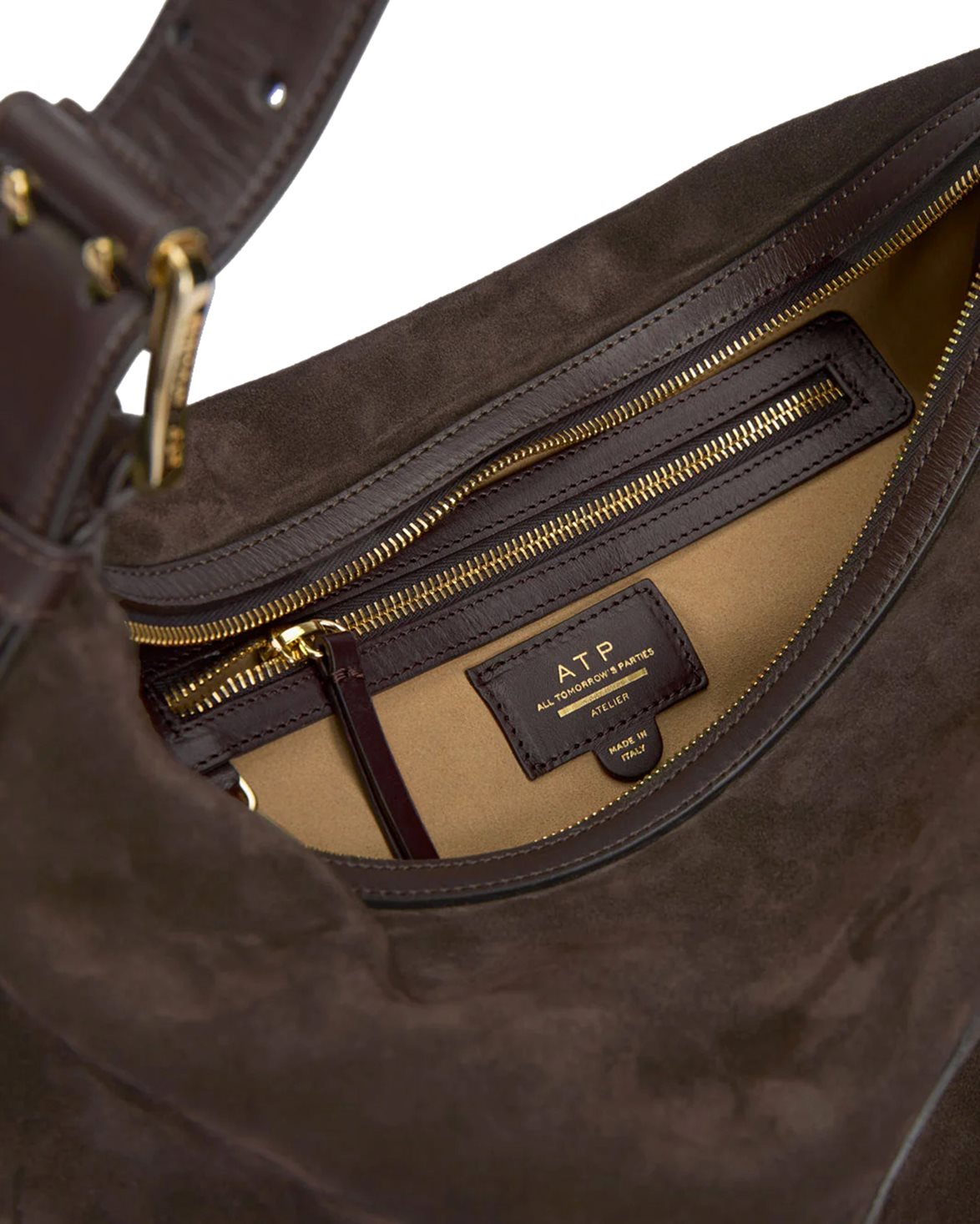 Bassano Tote Bag Walnut Suede
