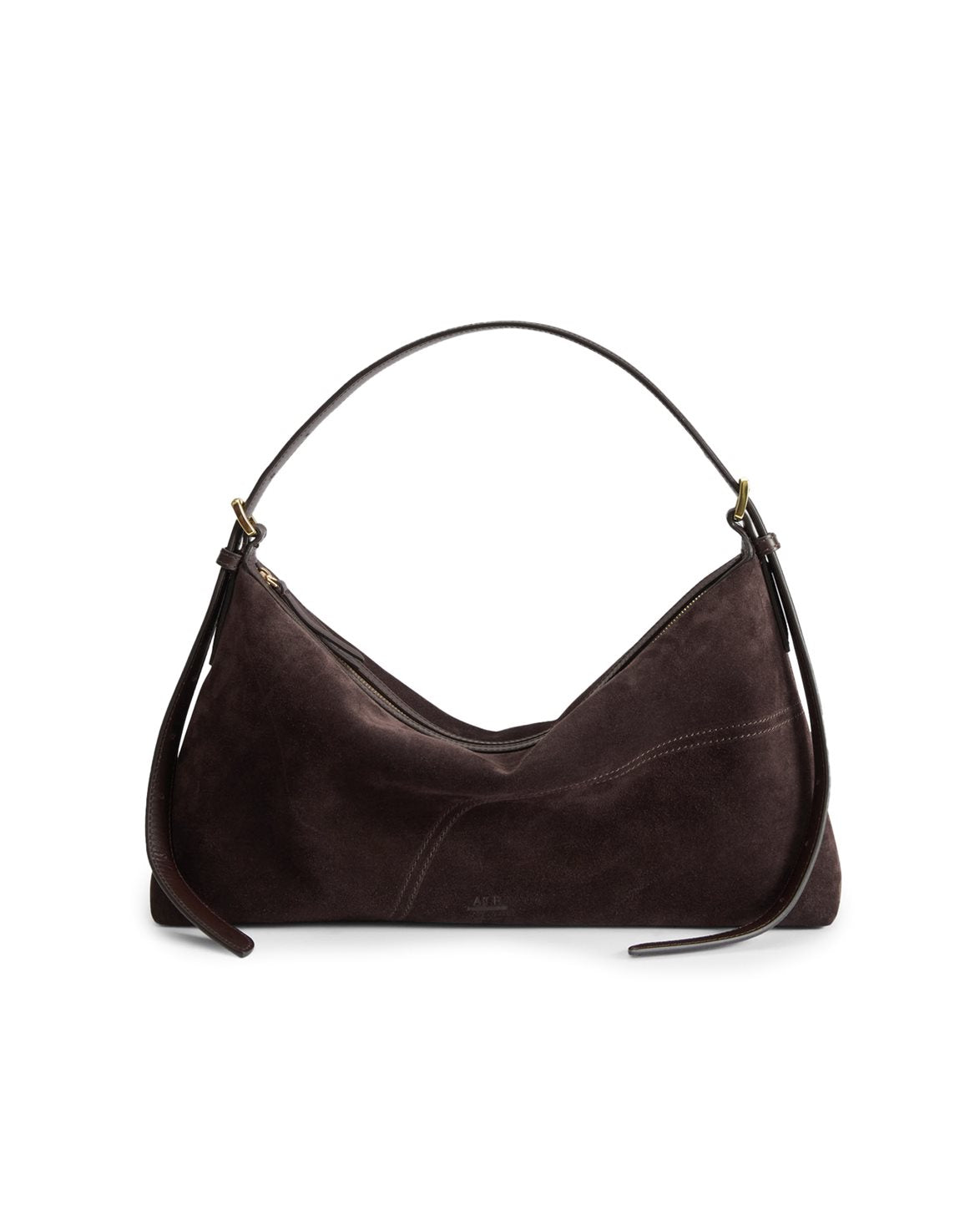 Castellare Shoulder Bag Walnut Suede/Vacchetta