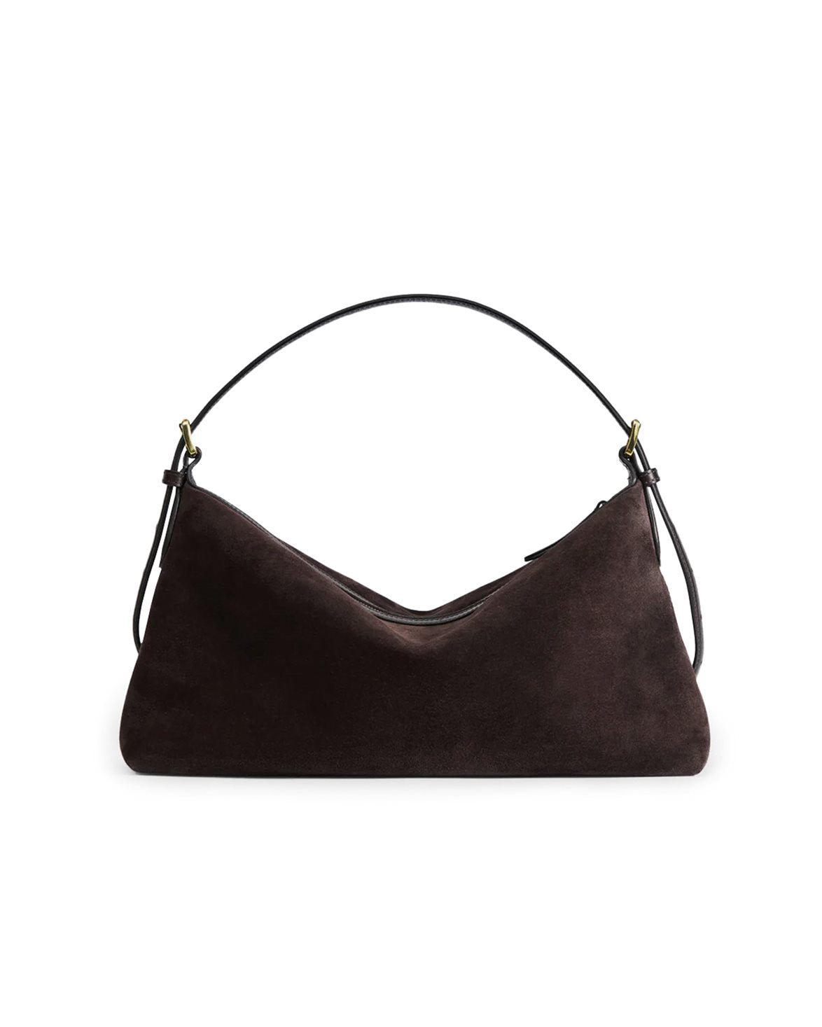 Castellare Shoulder Bag Walnut Suede/Vacchetta