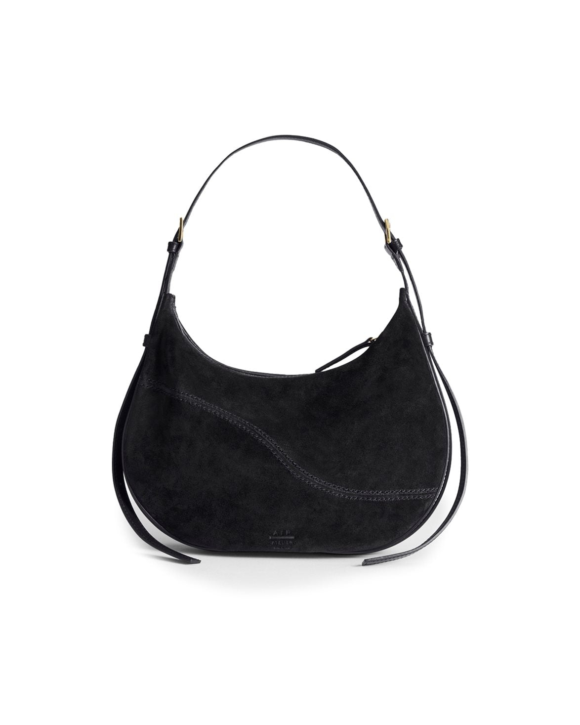 Liveri Small Hobo Bag Black Suede