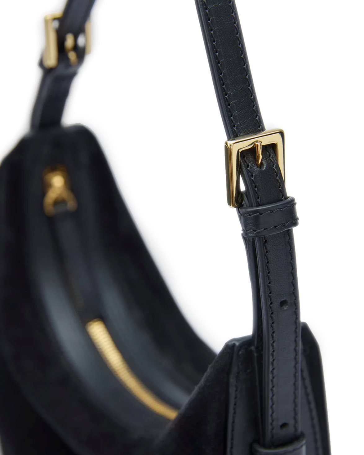 Liveri Small Hobo Bag Black Suede