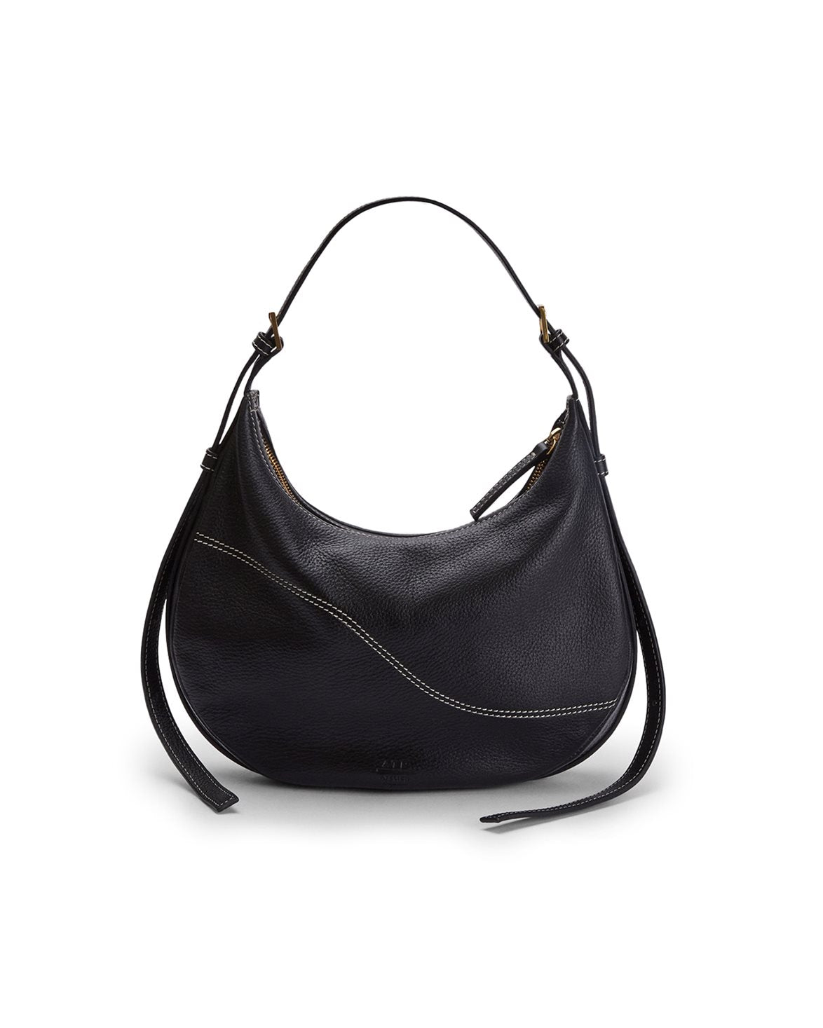 Liveri Small Hobo Bag Black/Contrast Stitch