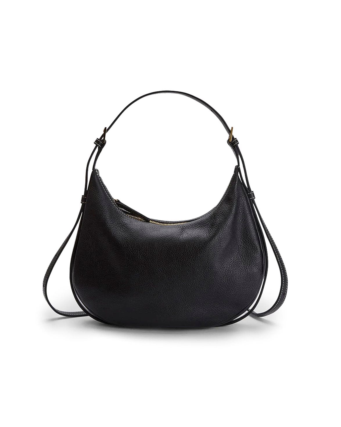 Liveri Small Hobo Bag Black/Contrast Stitch