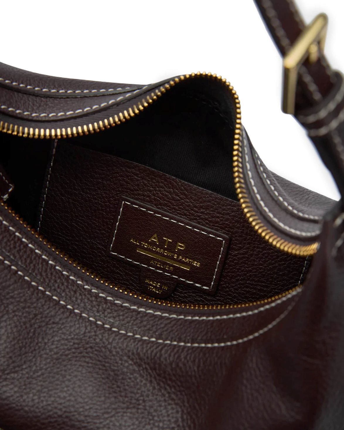 Liveri Small Hobo Bag Walnut/Contrast Stich