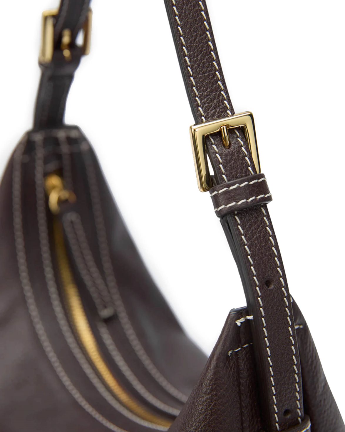 Liveri Small Hobo Bag Walnut/Contrast Stich