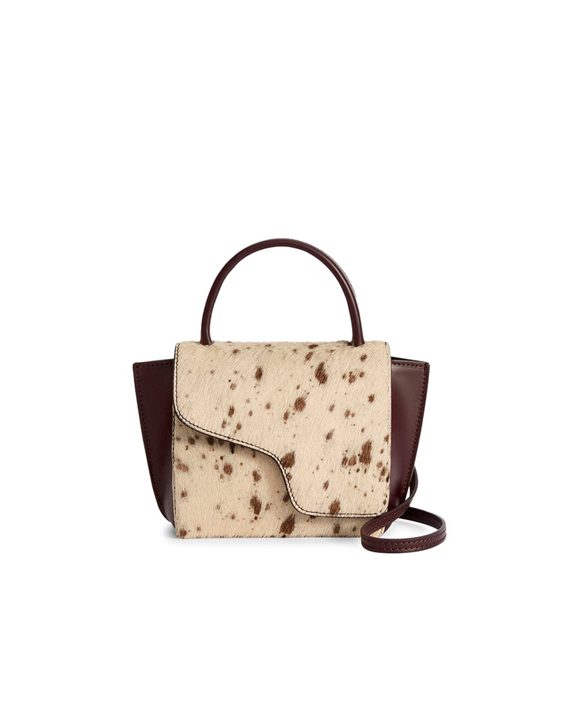Montalcino Mini Handbag Mandorla/Walnut Printed Mini Cow/Vacchetta