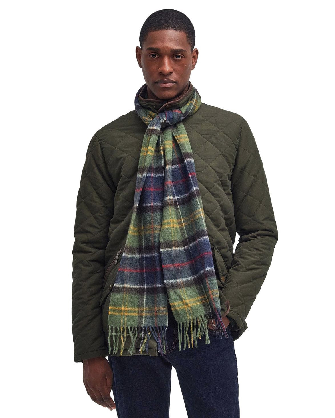 Wool Cashmere Scarf Classic Tartan