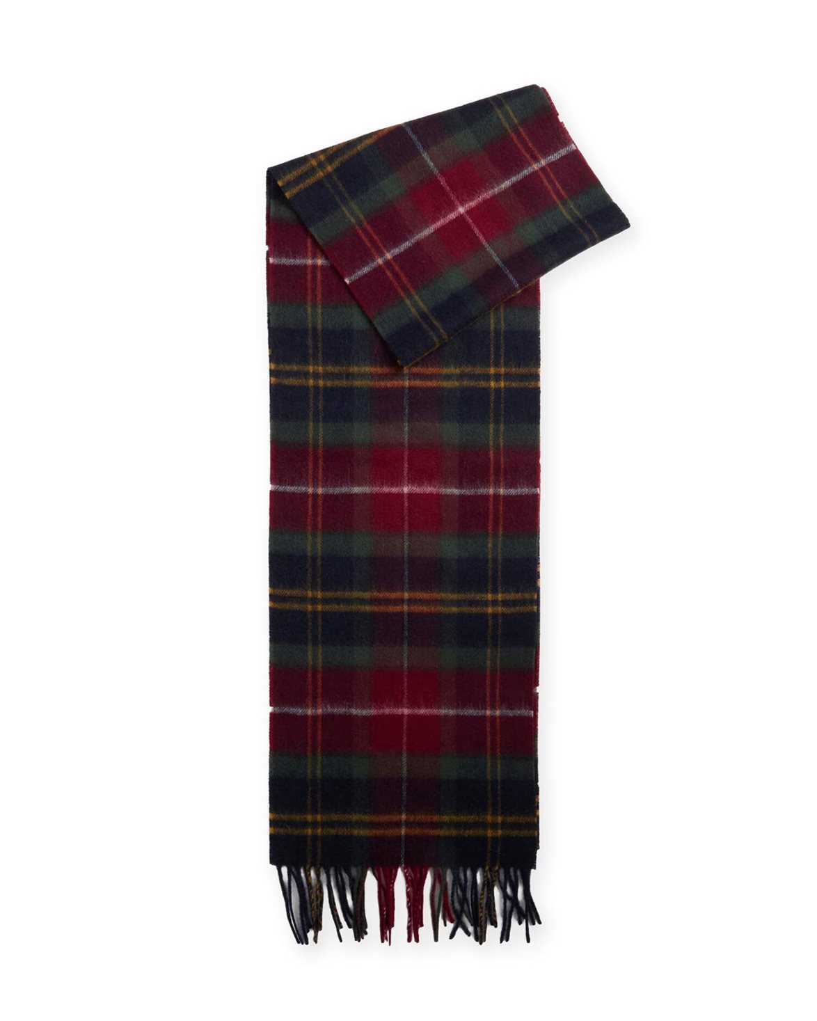 Wool Cashmere Scarf Winterberry Tartan