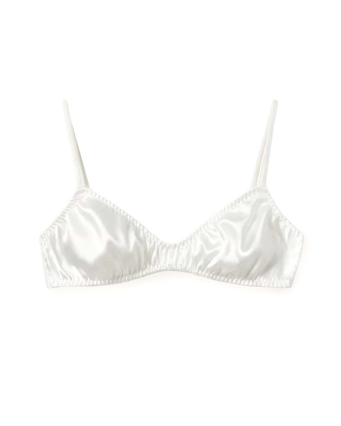 Elina Silk Bra Off White