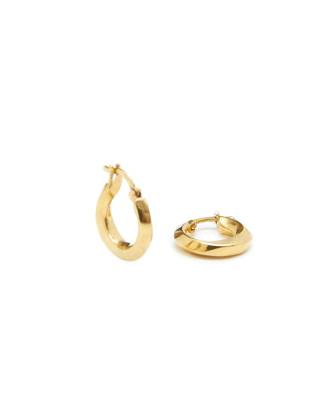 Mini Swirl Hoops Shiny Gold