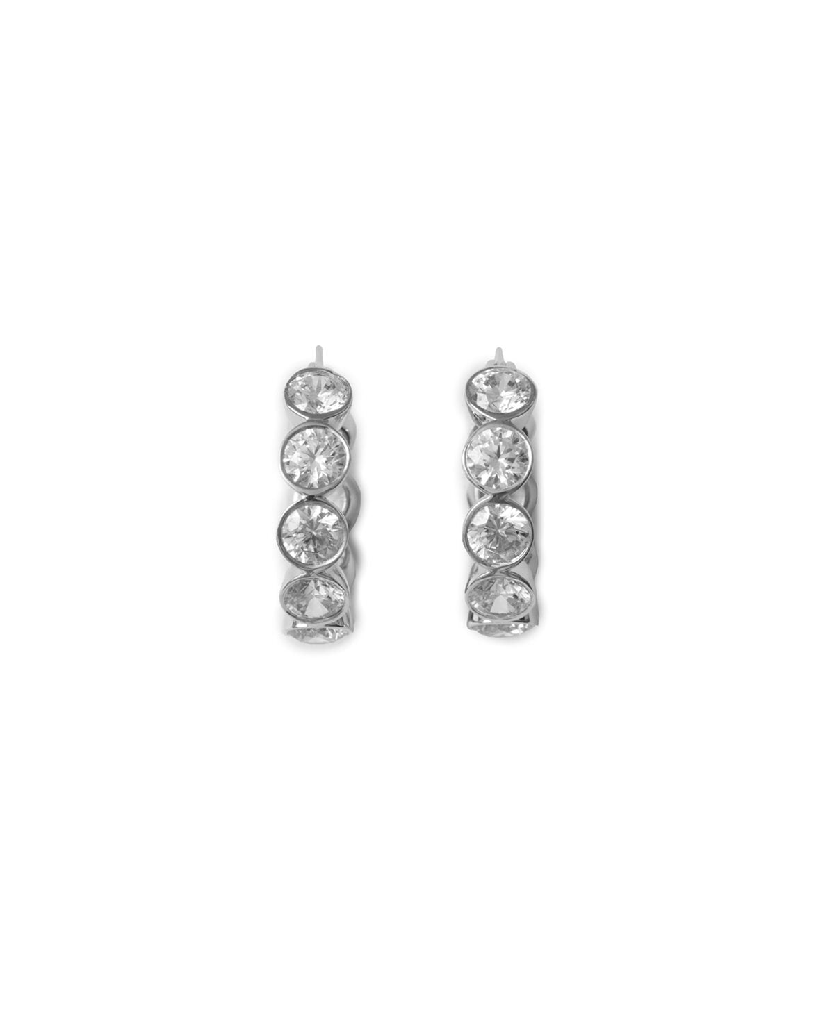 Row Hoops Silver