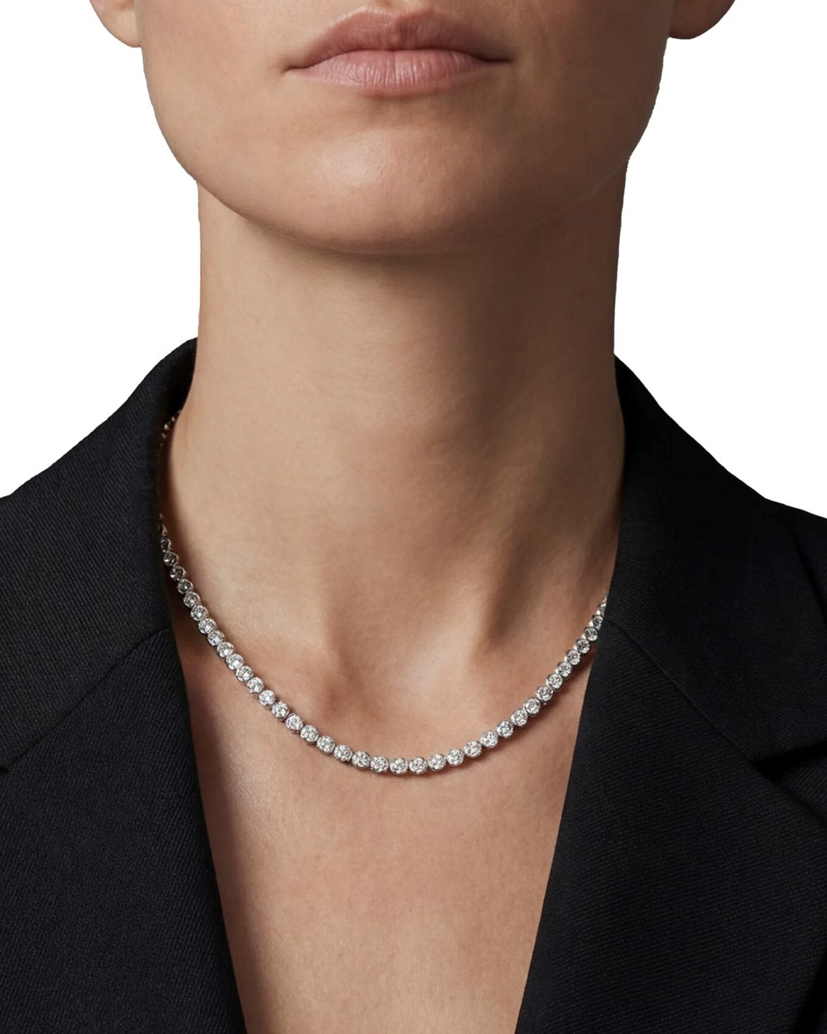 Row Necklace Silver