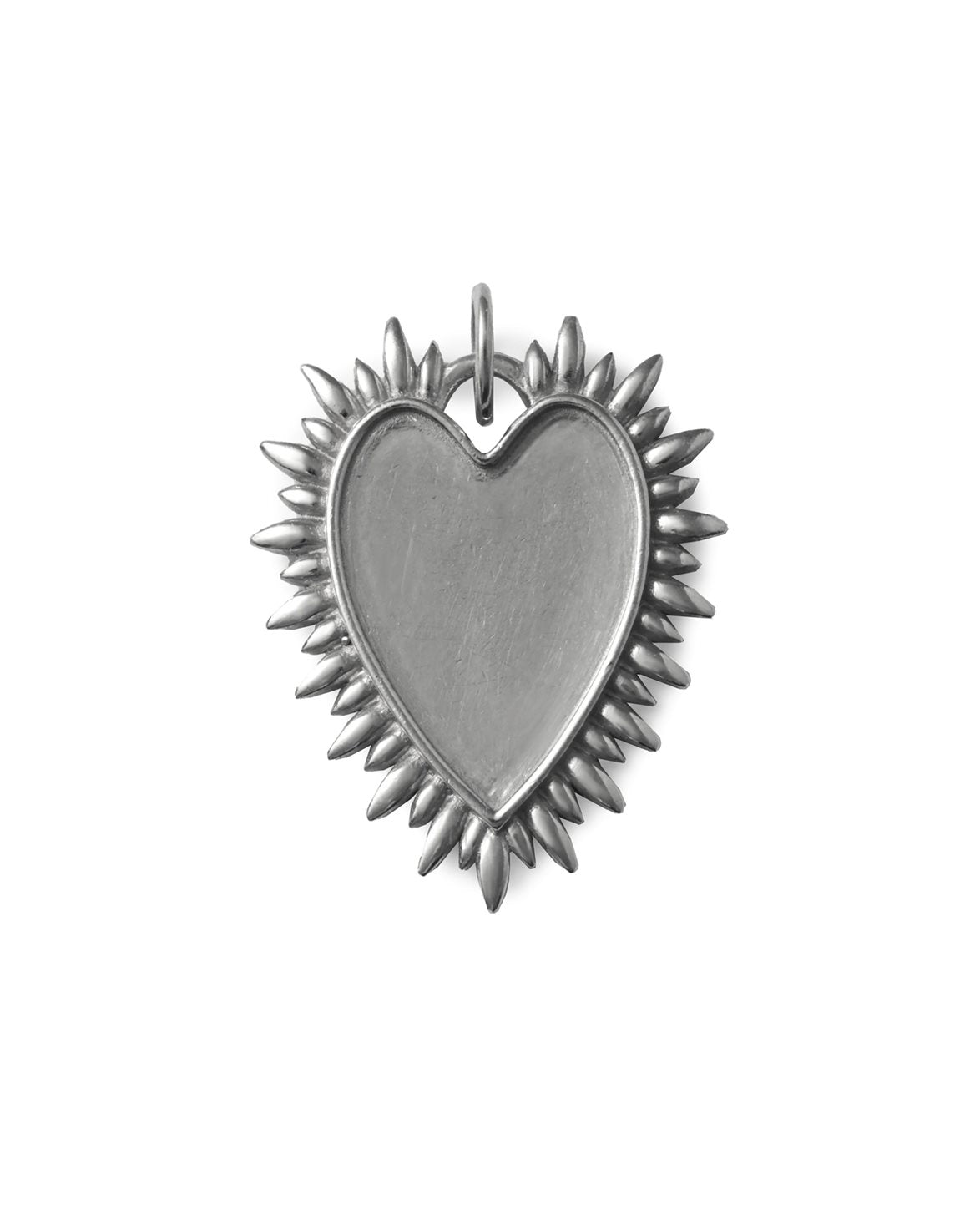 Spiky Heart Symbol Silver