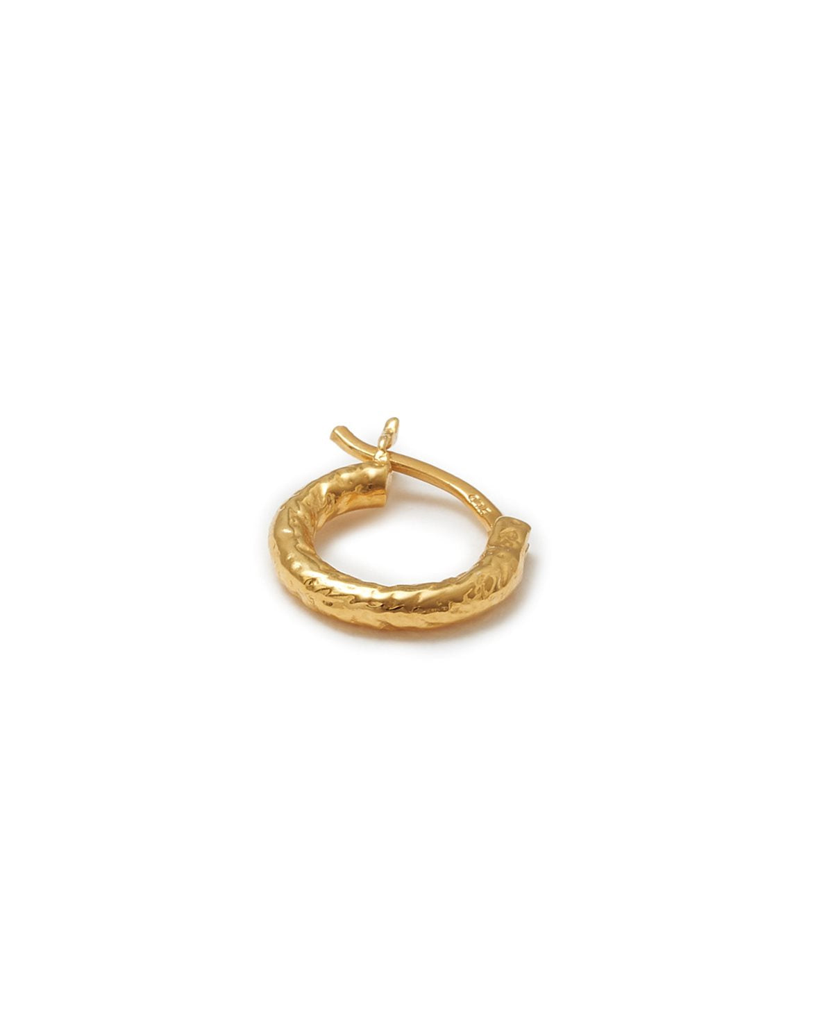 Wire Hoop Structured 12mm Gold