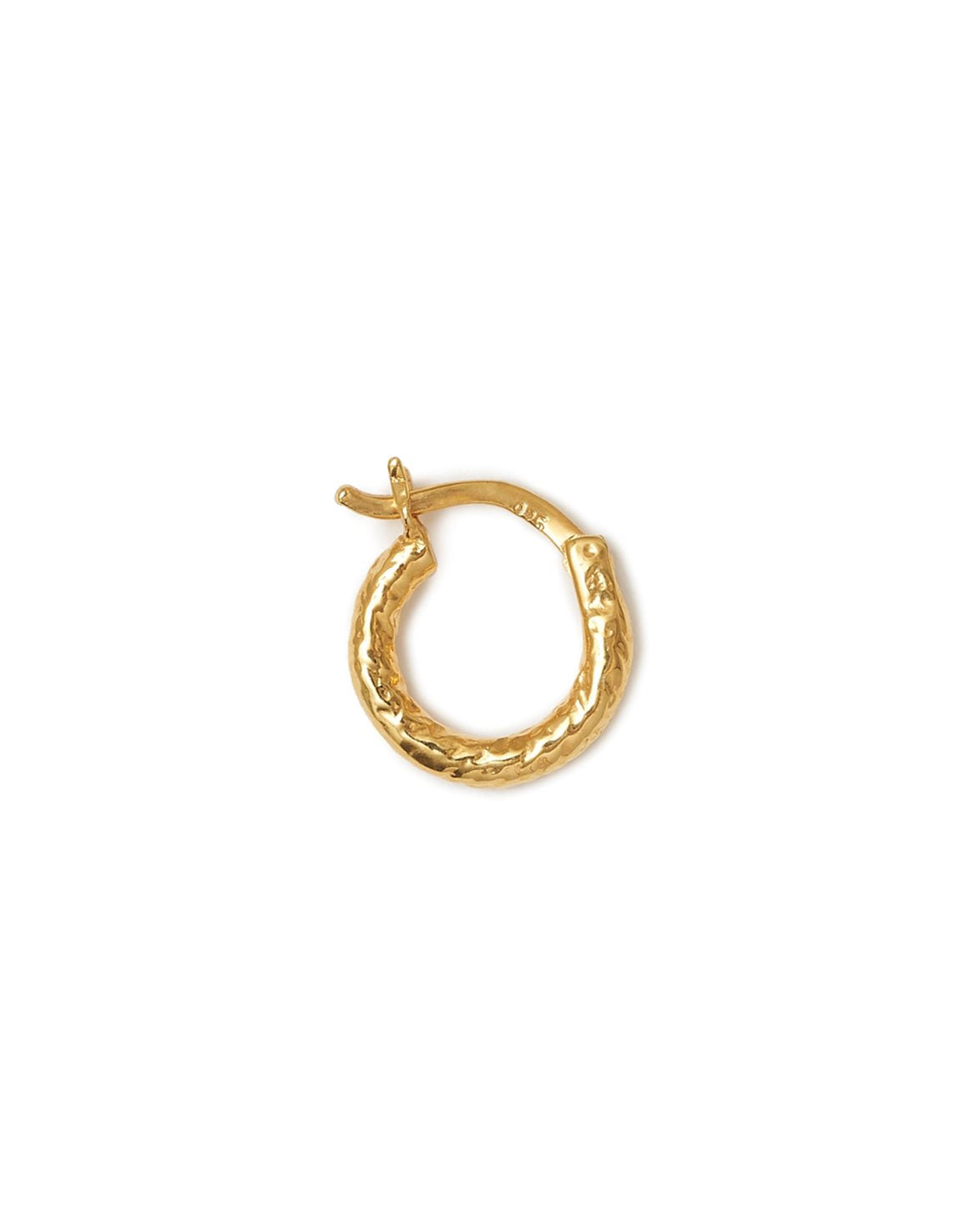 Wire Hoop Structured 12mm Gold