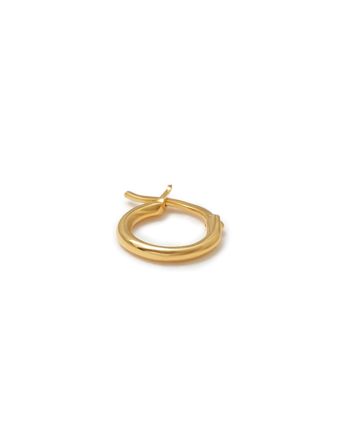 Wire Hoops Shiny 10 mm Gold