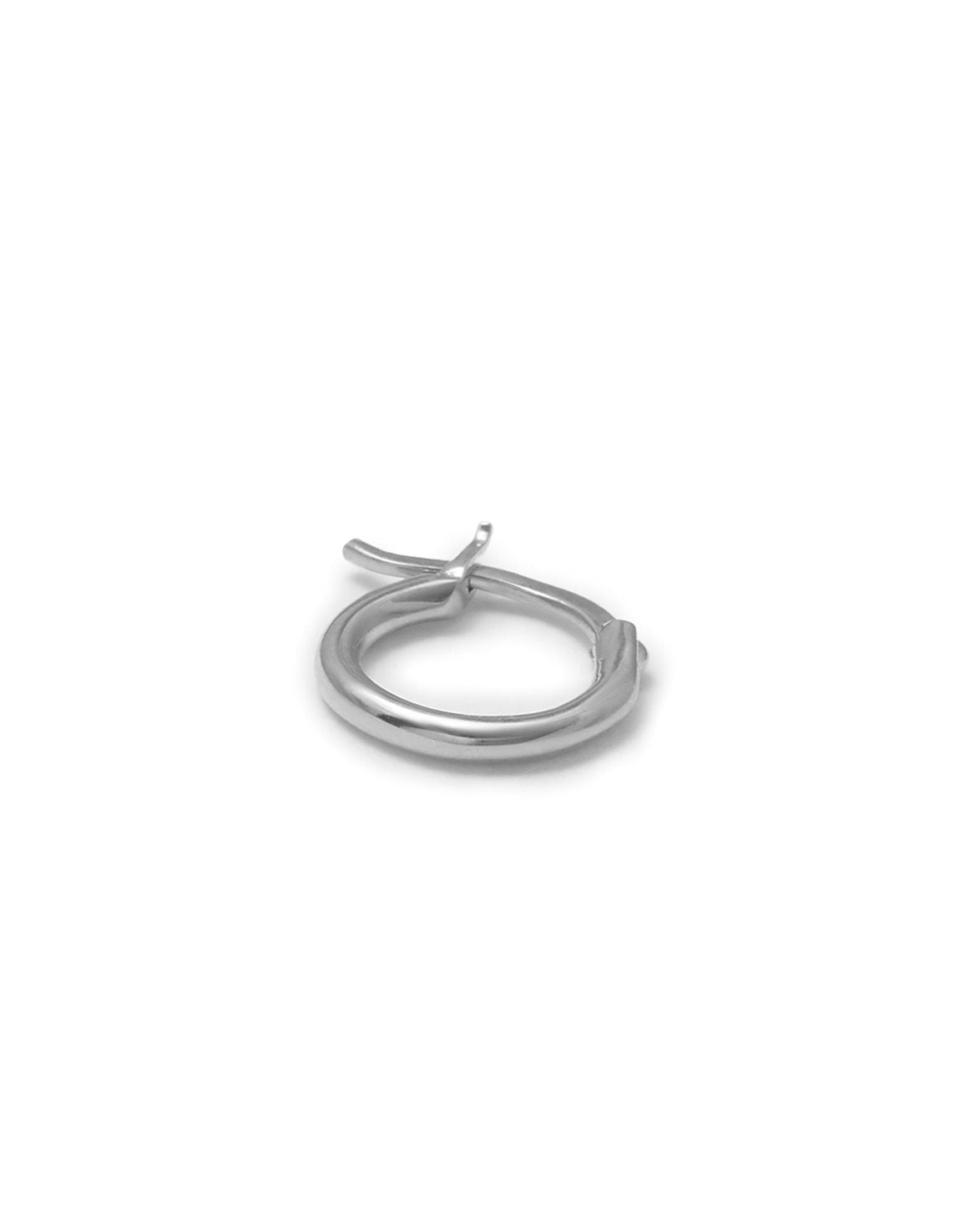 Wire Hoops Shiny 12mm Silver