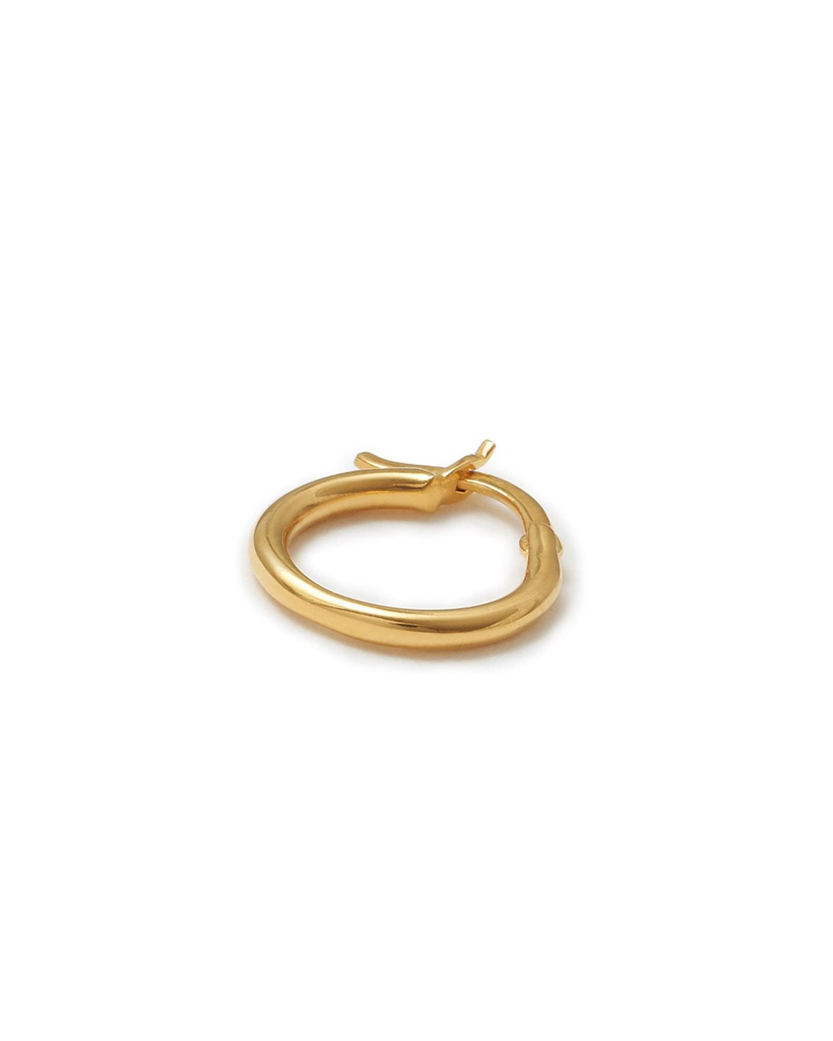 Wire Hoops Shiny 14mm Gold