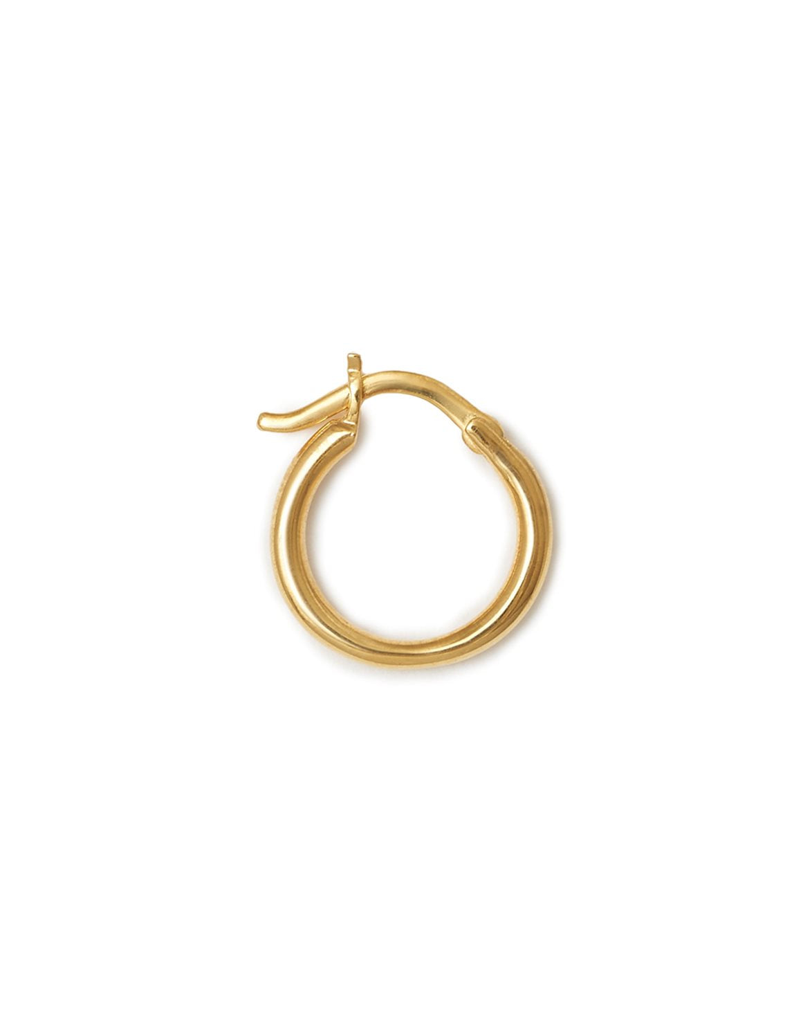 Wire Hoops Shiny 14mm Gold