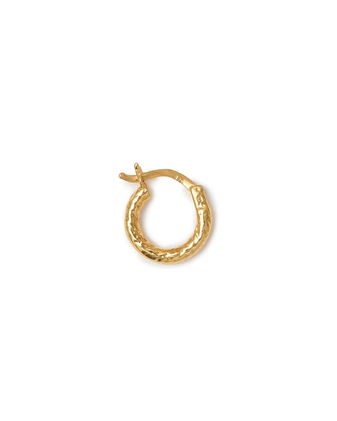 Wire Hoops Structured 10mm Gold
