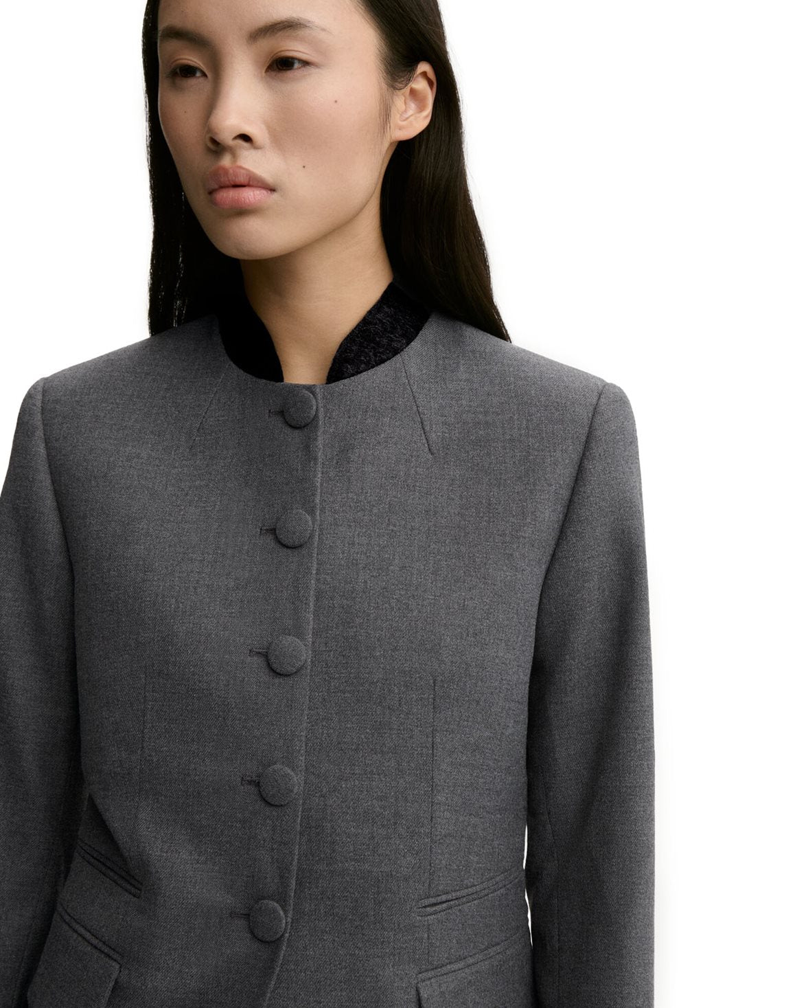 Claye Blazer Dark Grey Melan