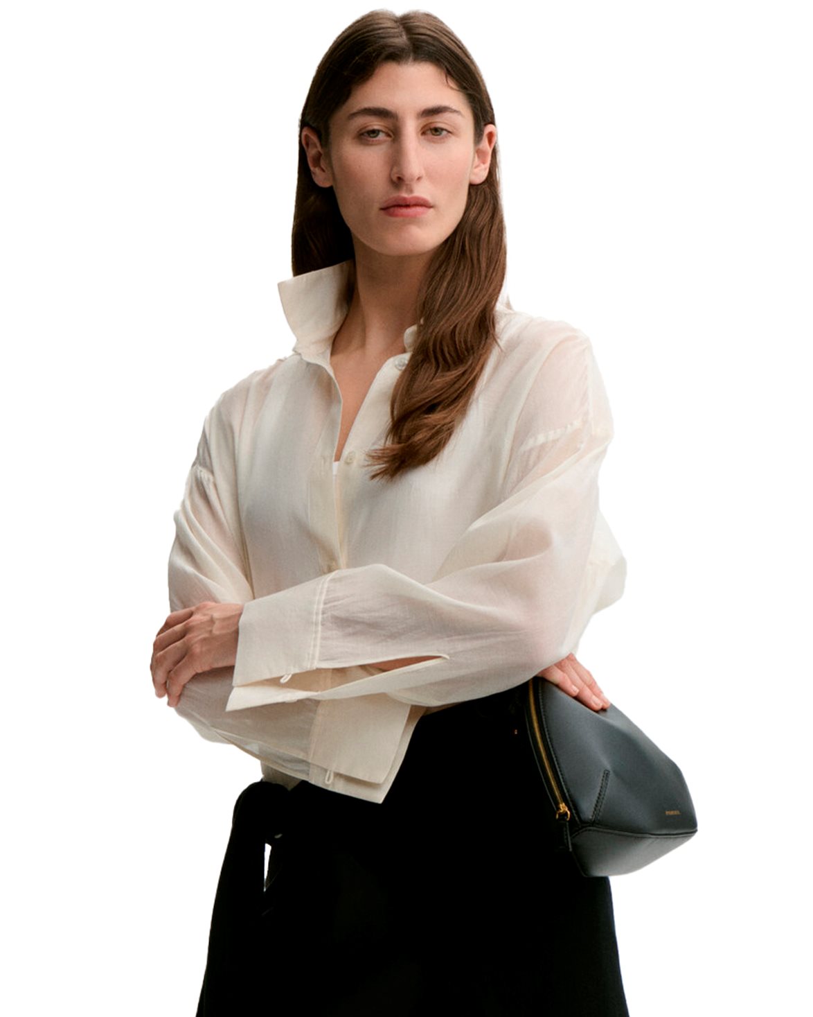 Derris Soft Organza Shirt Soft White