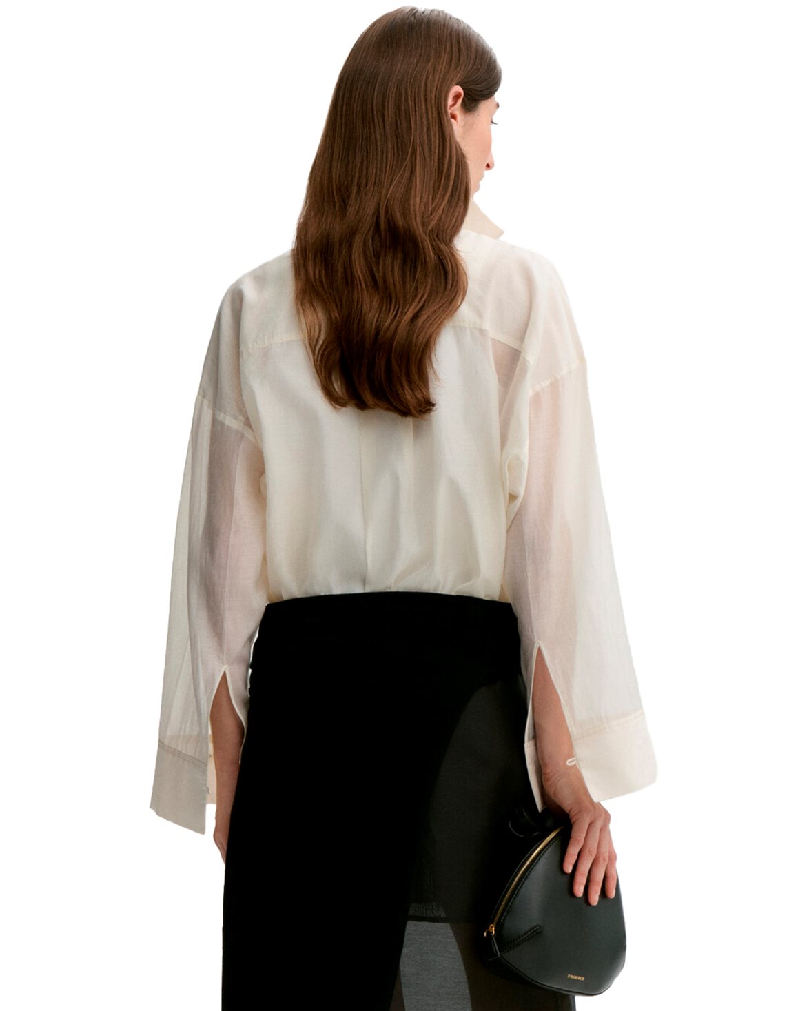 Derris Soft Organza Shirt Soft White