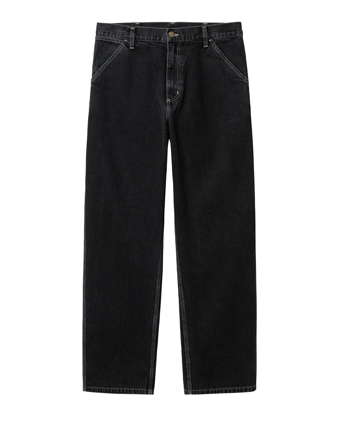 Simple Pant Denim Black Heavy Stone Wash