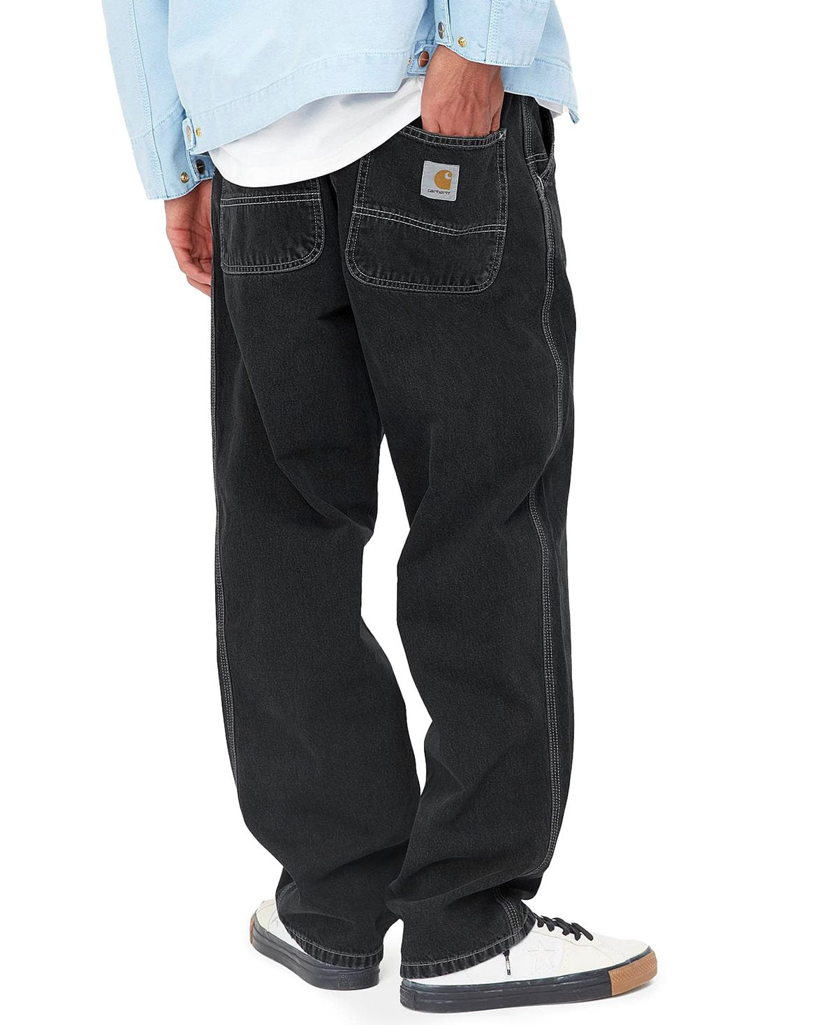 Simple Pant Denim Black Heavy Stone Wash