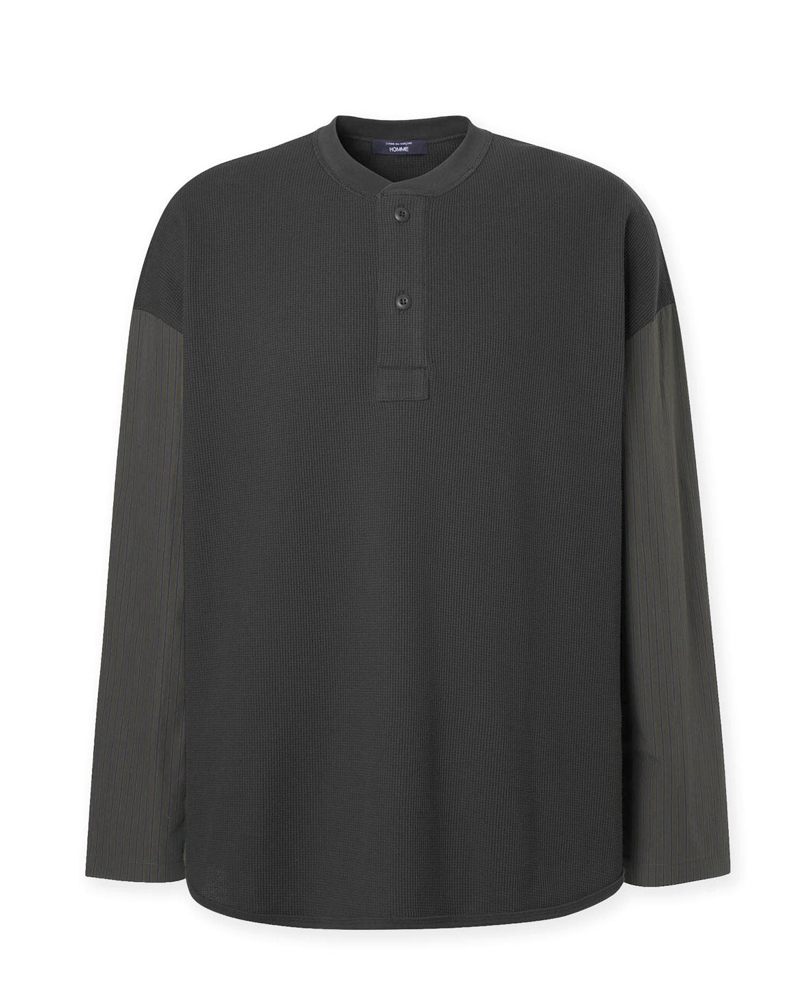 Waffle Henley Shirt Black/Khaki/Navy/Orange