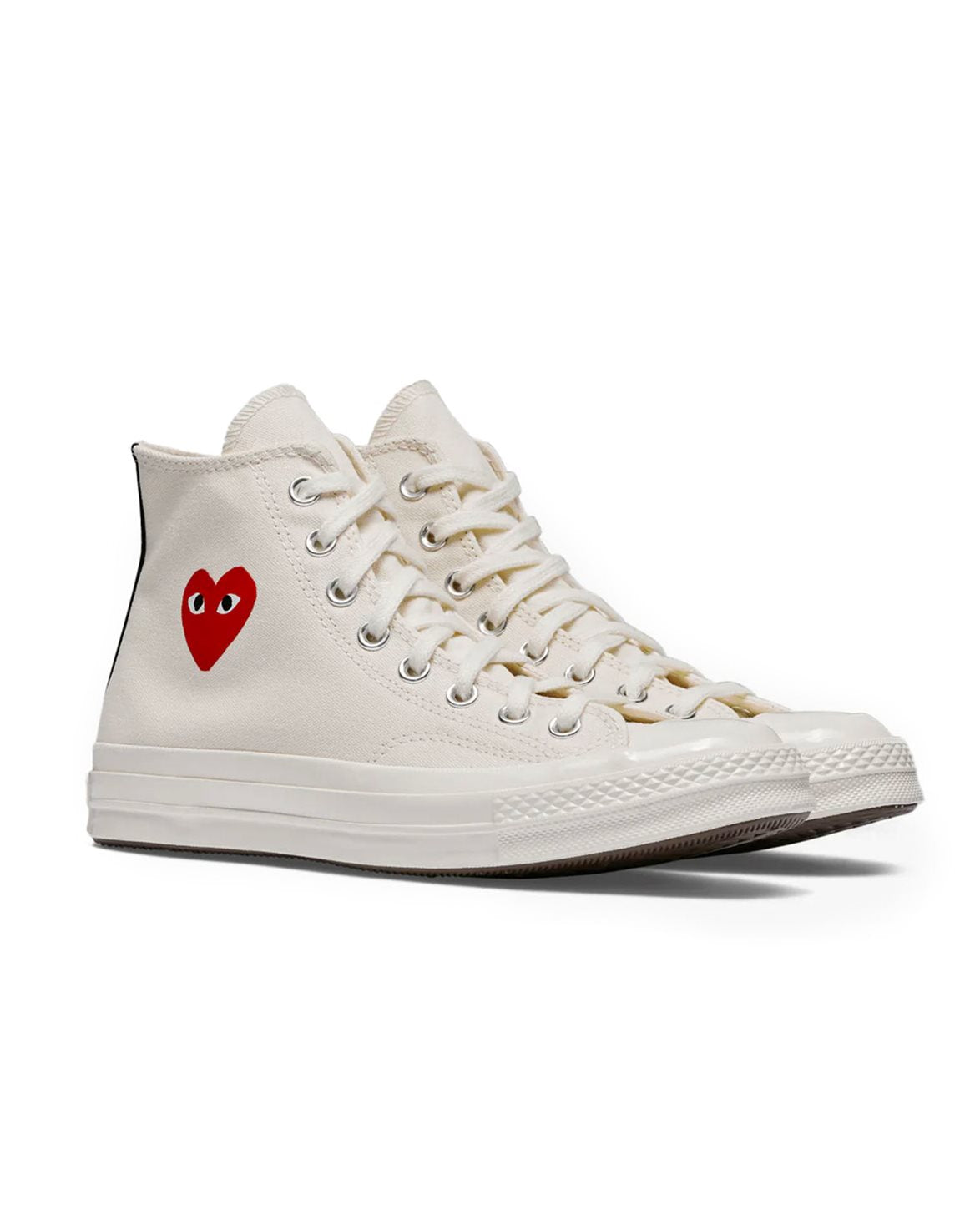 Converse Small Heart High Top Sneakers Beige