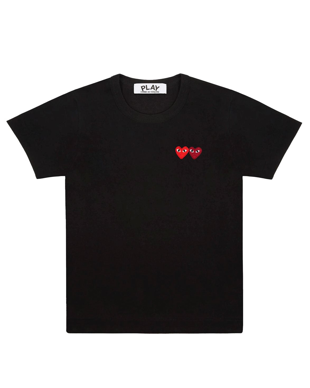 Double Heart T-Shirt Black