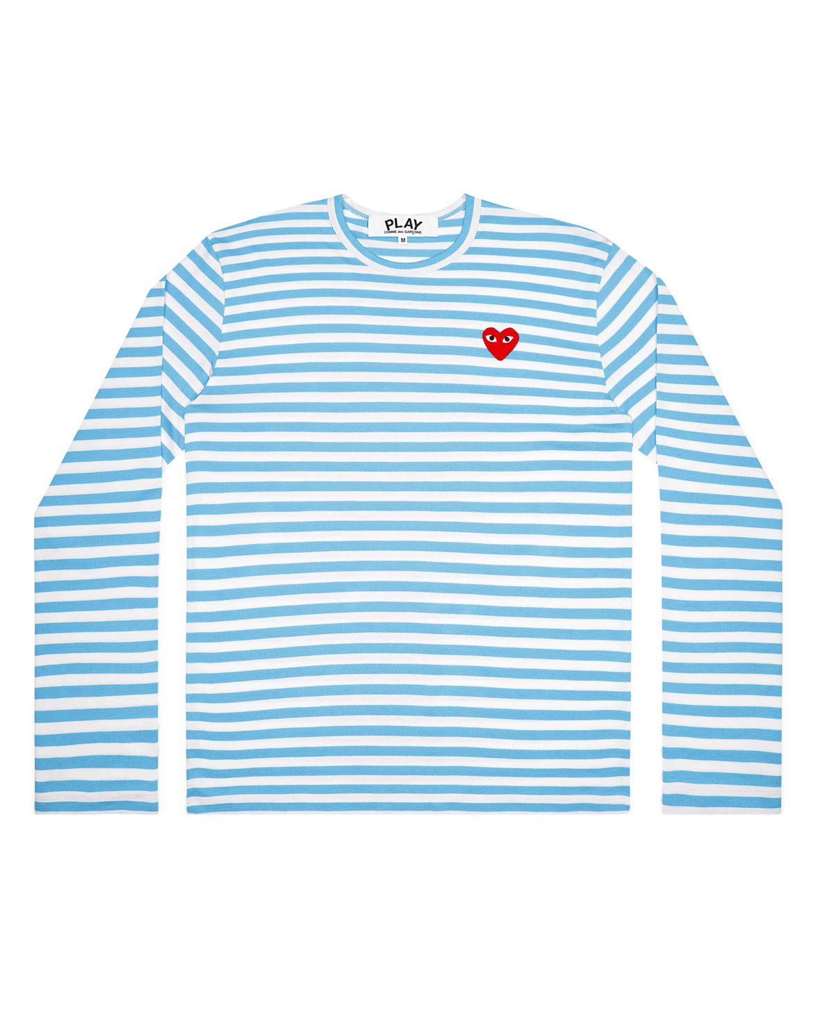 Striped Heart Long Sleeve T-Shirt Blue/White