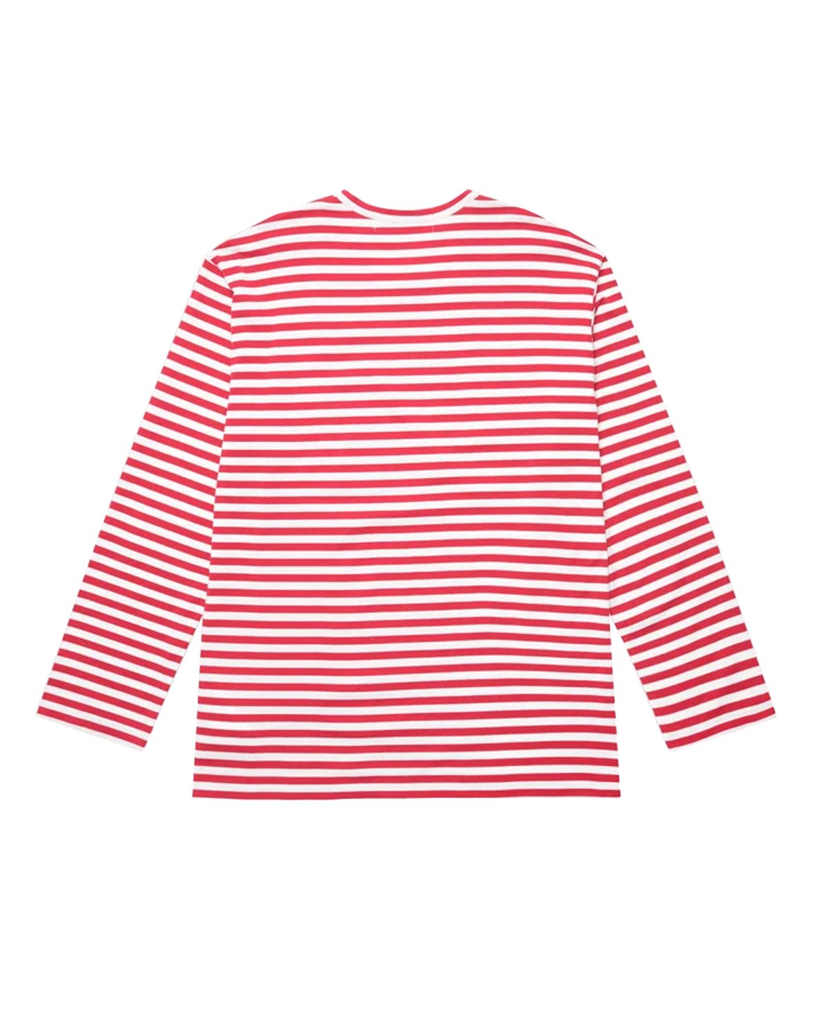 Striped Heart Long Sleeve T-Shirt Red/White
