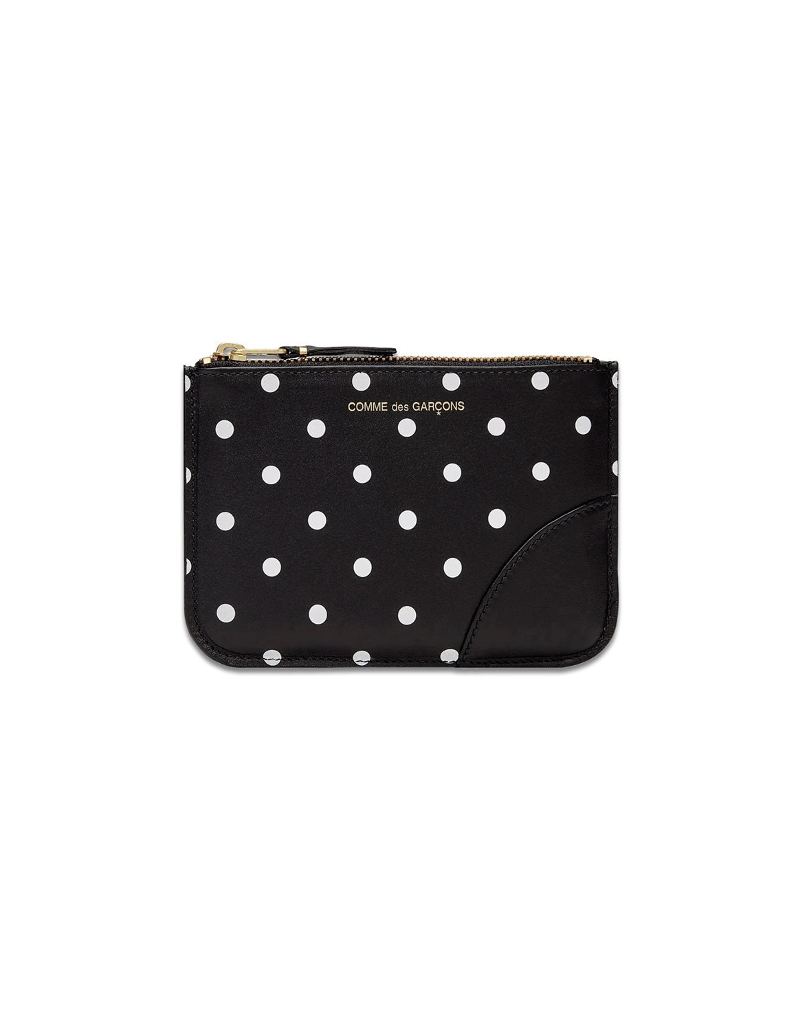 Polka Dot Zip Pouch Black