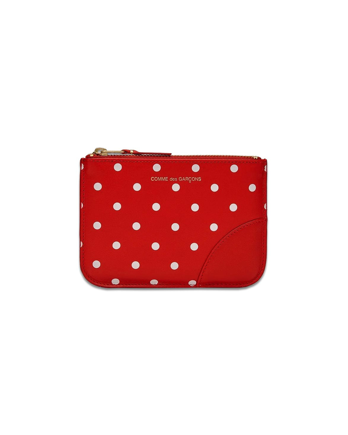 Polka Dot Zip Pouch Red