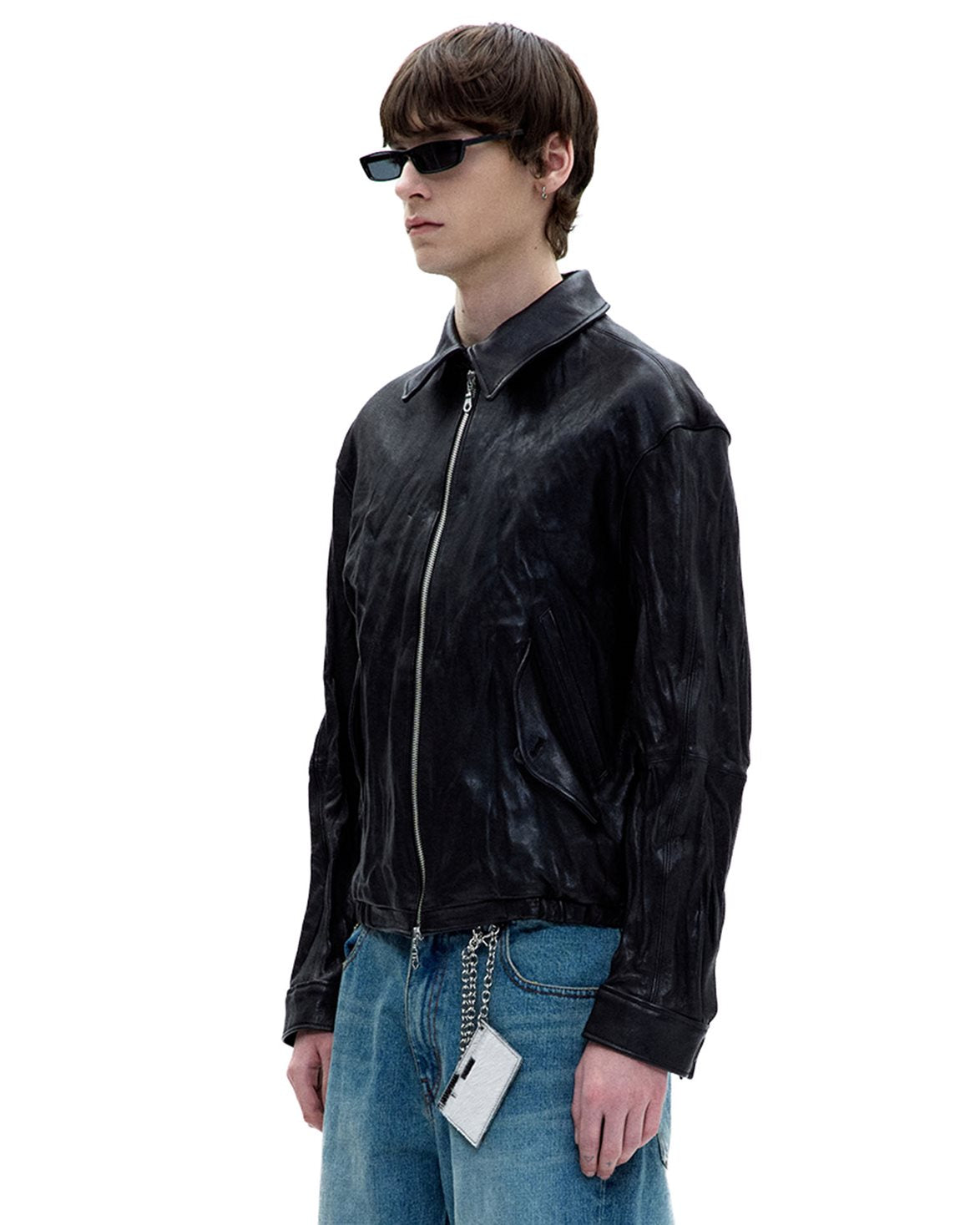 Swingtop Pleated Wash Jacket Black