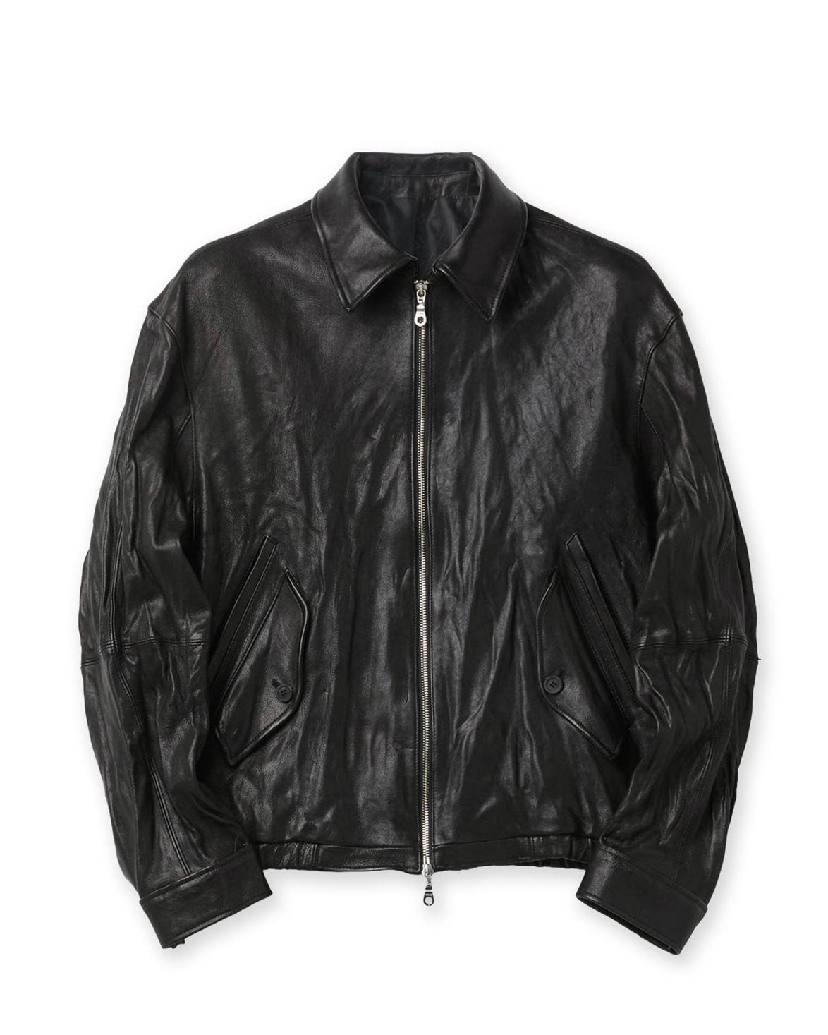 Swingtop Pleated Wash Jacket Black