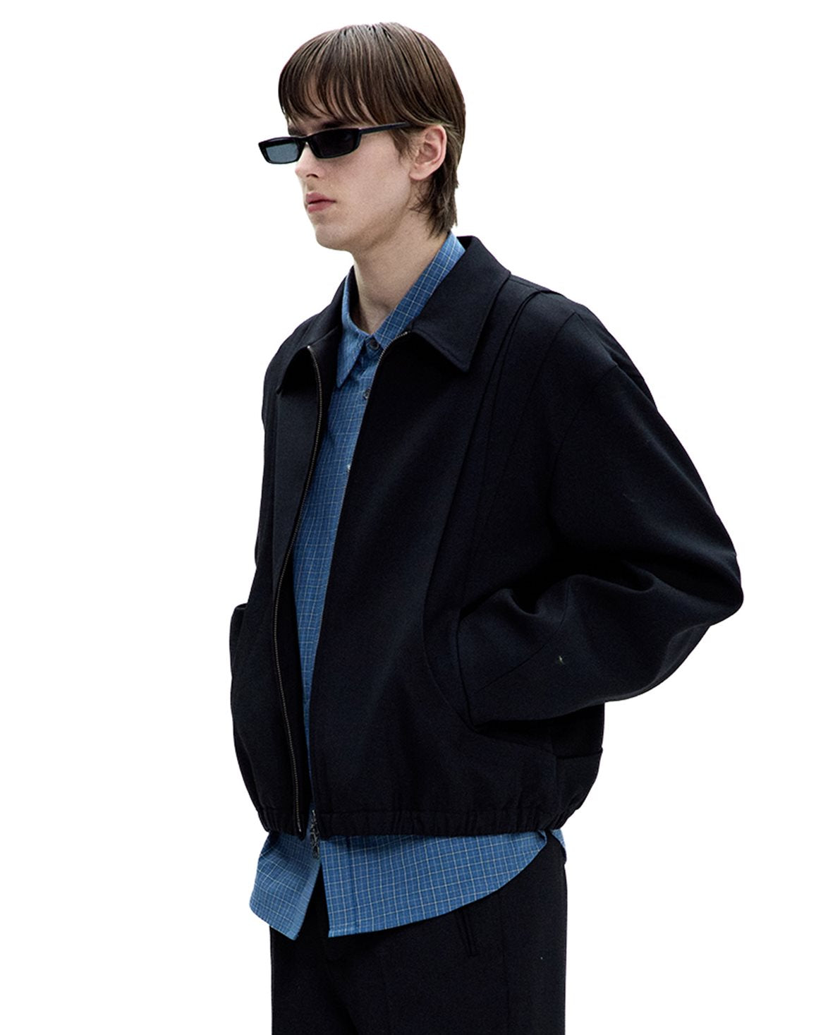 Wool Blouson Jumper Black